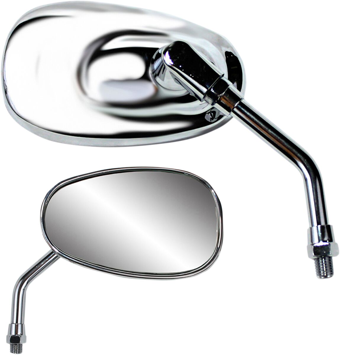 MIRROR MINI OVAL YAMAHA REVERSE THREAD CHROME