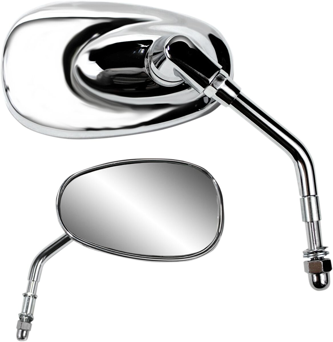 MIRROR BILLET MINI OVAL CHROME