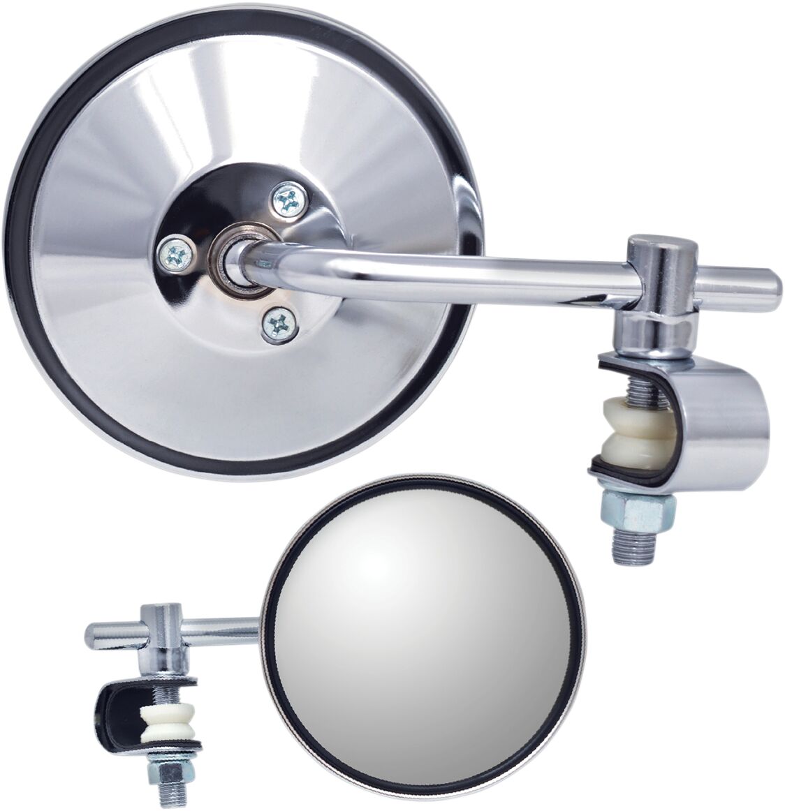 MIRROR CLAMP-ON UNIVERSAL SHORT-STEM
