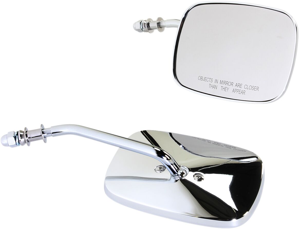 MIRRORS OEM-STYLE RECTANGULAR SHORT CHROME