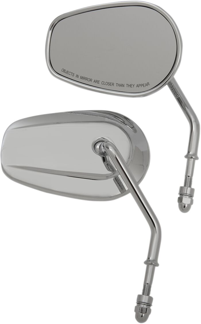 MIRRORS SHORT STEM OE-STYLE TEASR DROP CHROME