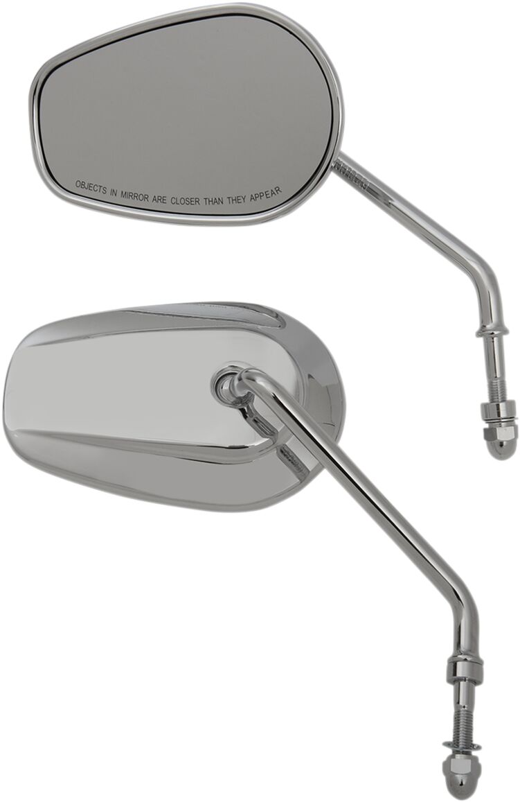 MIRRORS LONG STEM OE-STYLE TEASR DROP CHROME