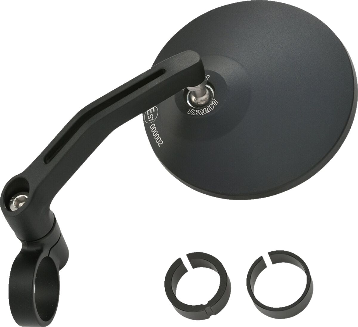 Bar End D-Mirror 3" Aluminium Round Excentric