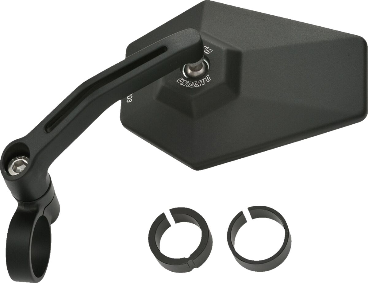 Bar End D-Mirror 4" Aluminium Hexagon