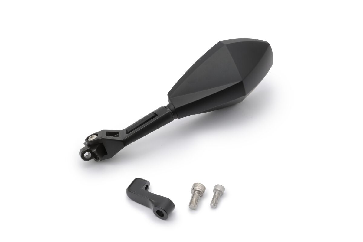 Handlebar D-Mirror 12" Aluminium ABS Diamond (Left)