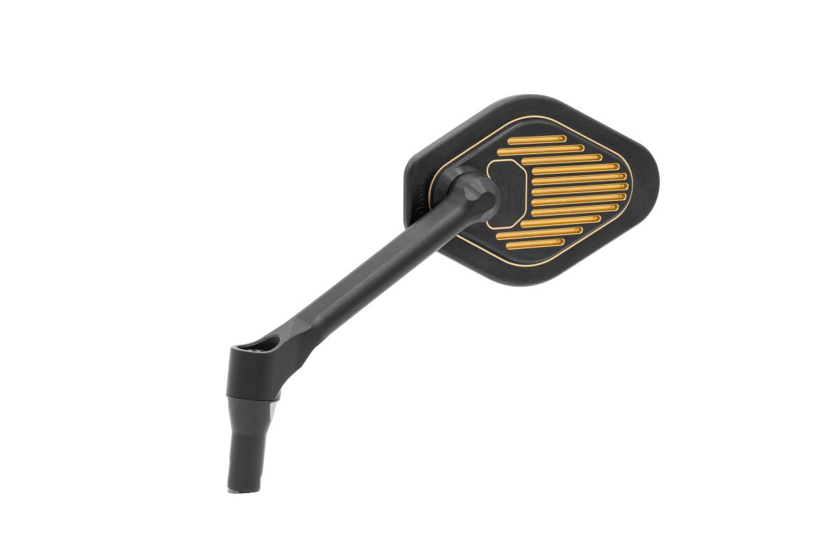 Adjustable Mirror Short Stem (12 cm) Black & Gold Edition