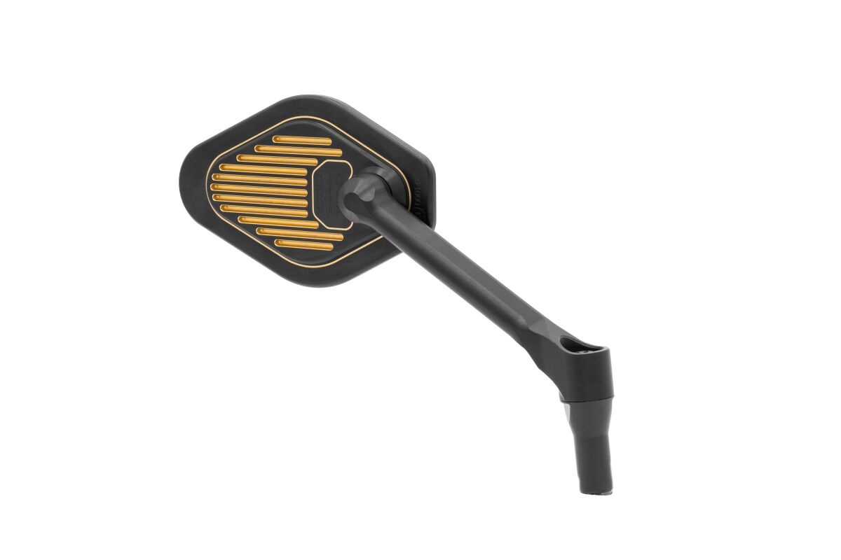 Adjustable Mirror Short Stem (12 cm) Black & Gold Edition