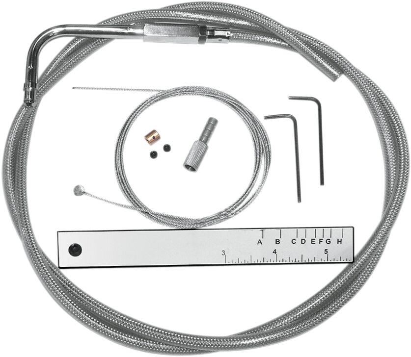THROTTLE CABLE BUILDER KIT BYO® STAINLESS NATURE