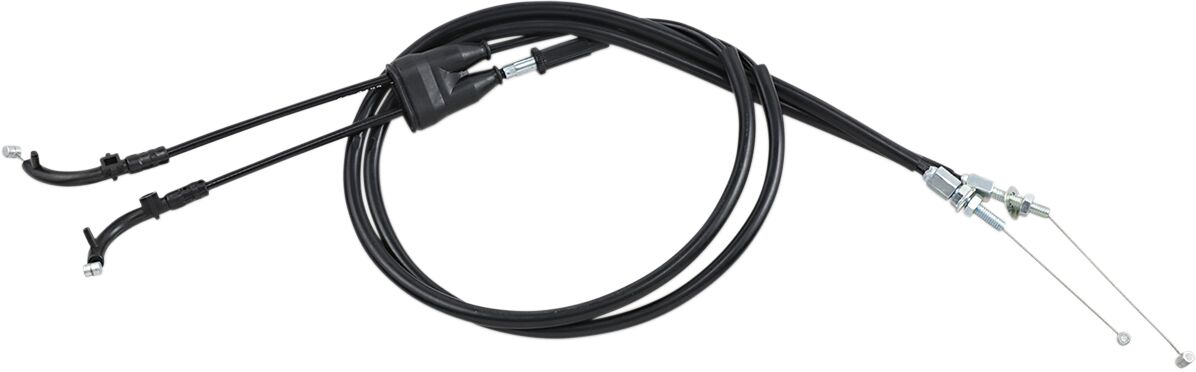 MOTION PRO THROTTLE CABLE PUSH PULL SET COIL WOUND BLACK VINYL KAWASAKI