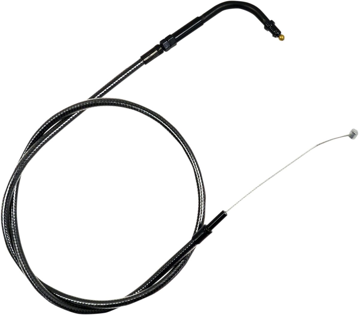 THROTTLE CABLE MIDNIGHT STAINLESS FOR 15"-17" APE HANGERS