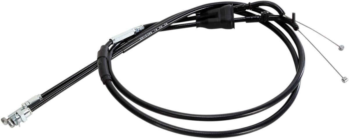 CABLE BLACK VINYL THROTTLE PUSH PULL SET