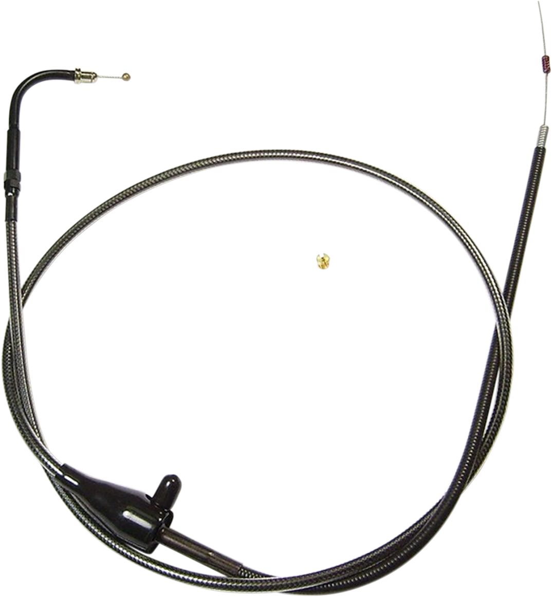 IDLE CABLE ALT-LENGTH REPLACEMENT BLACK PEARL CHROME BLACK/CLEAR