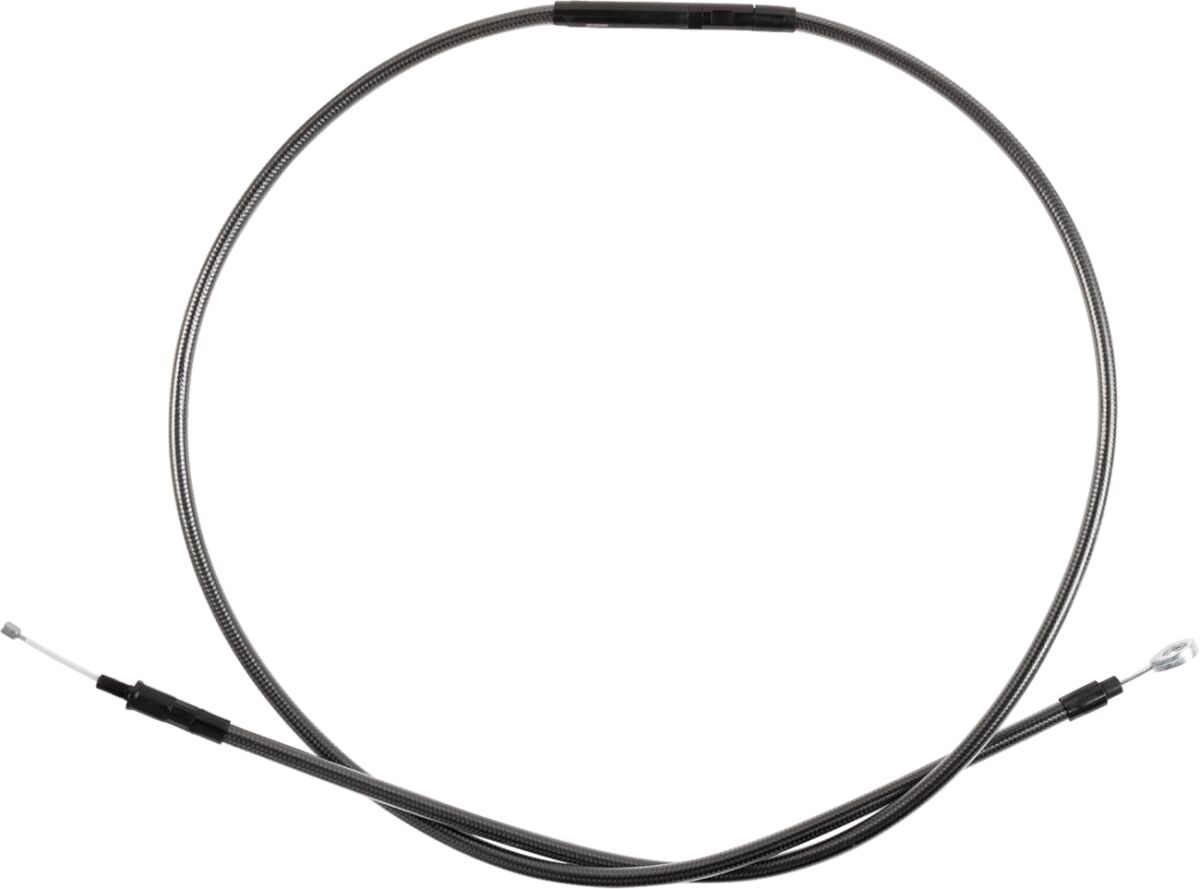 CLUTCH CABLE TWO-PIECE CHROME BLACK