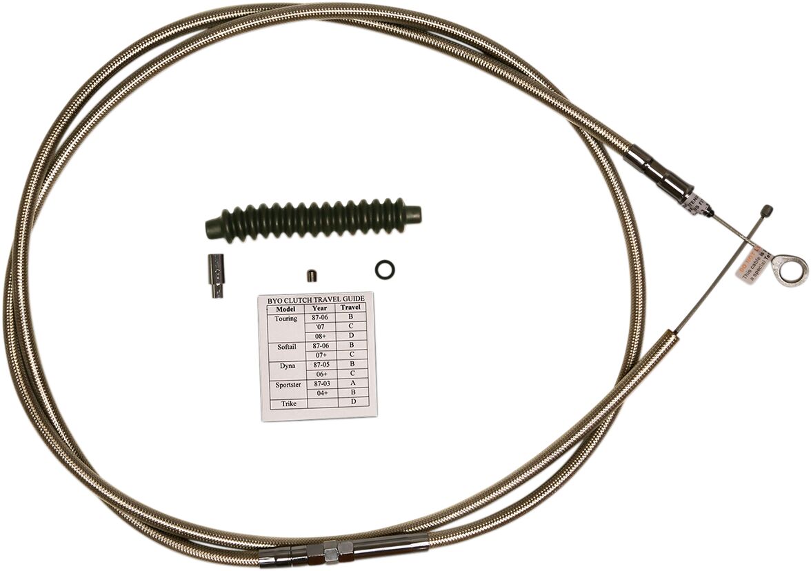 CLUTCH CABLE BUILDER KIT BYO® STAINLESS NATURE