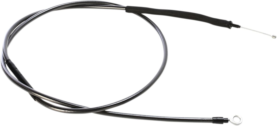 CLUTCH CABLE TWO-PIECE CHROME BLACK