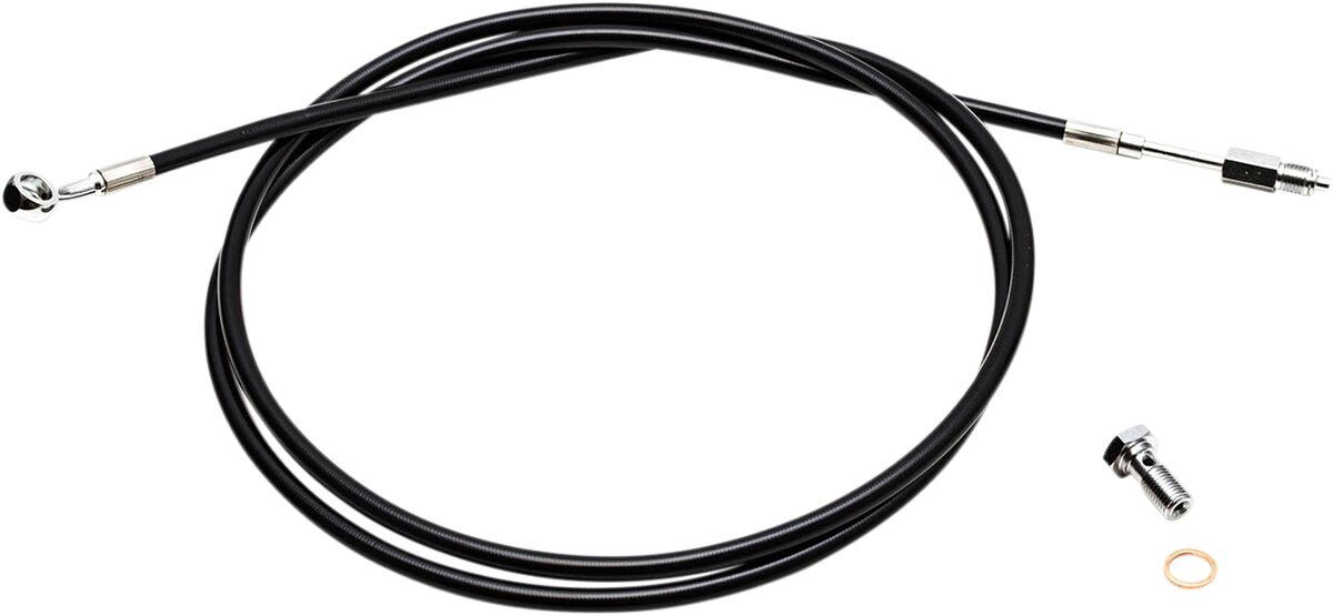 BLACK VINYL CVO CLUTCH CABLE FOR 15"-17" APES / STOCK LENGTH