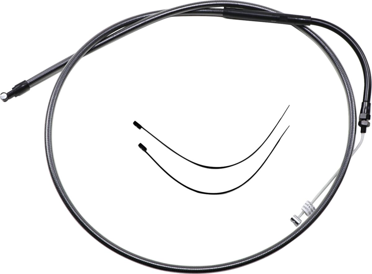 CLUTCH CABLE ALT-LENGTH REPLACEMENT BLACK PEARL CHROME BLACK/CLEAR