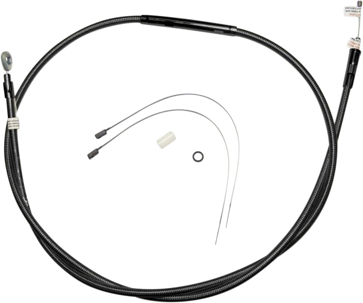 CLUTCH CABLE TWO-PIECE BLACK PEARL CHROME BLACK/CLEAR