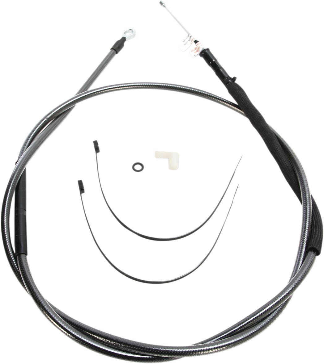 CLUTCH CABLE TWO-PIECE BLACK PEARL CHROME BLACK/CLEAR