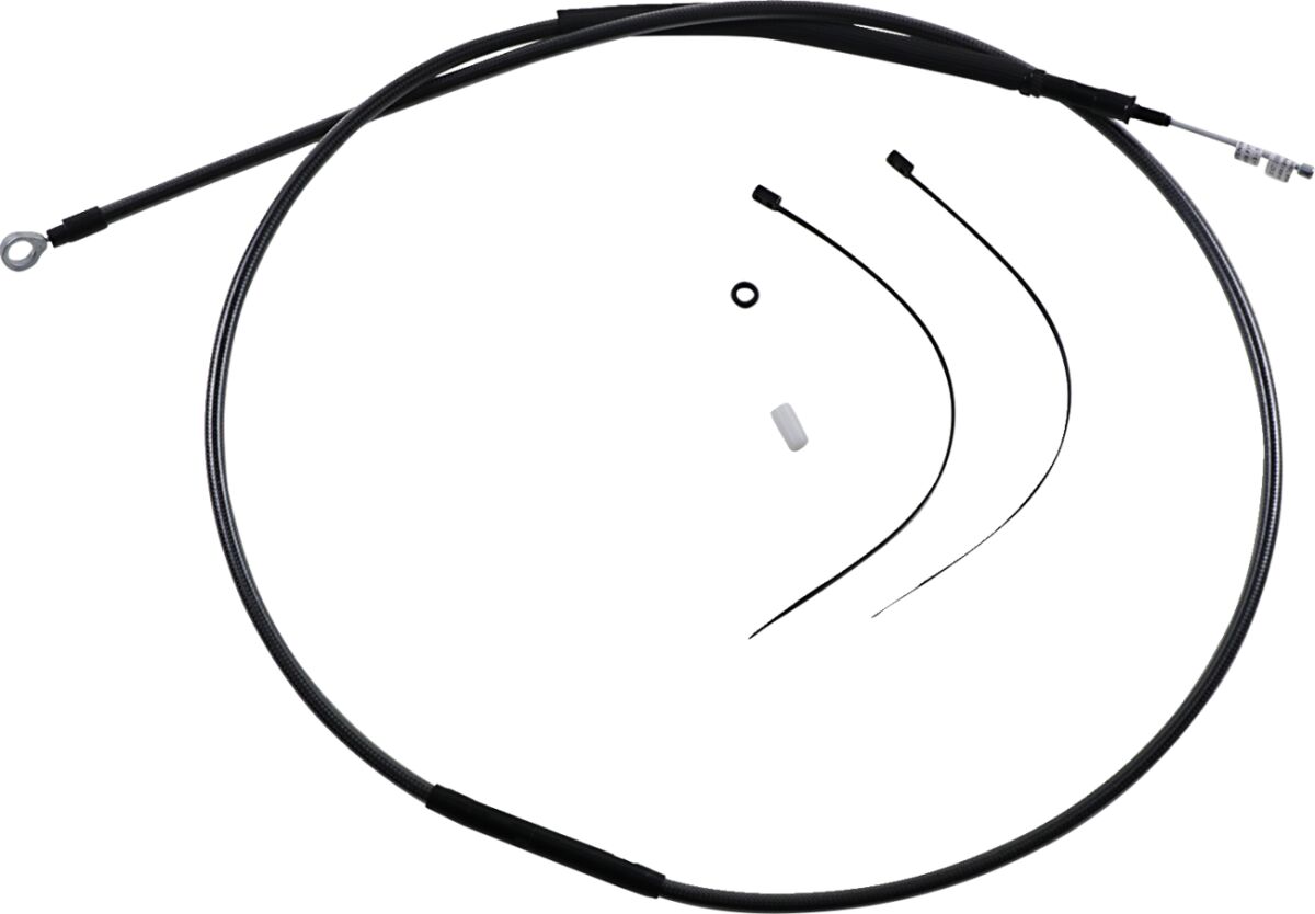 CLUTCH CABLE TWO-PIECE BLACK PEARL CHROME BLACK/CLEAR