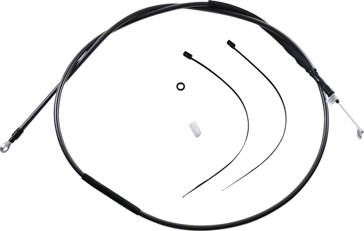 CLUTCH CABLE TWO-PIECE BLACK PEARL CHROME BLACK/CLEAR