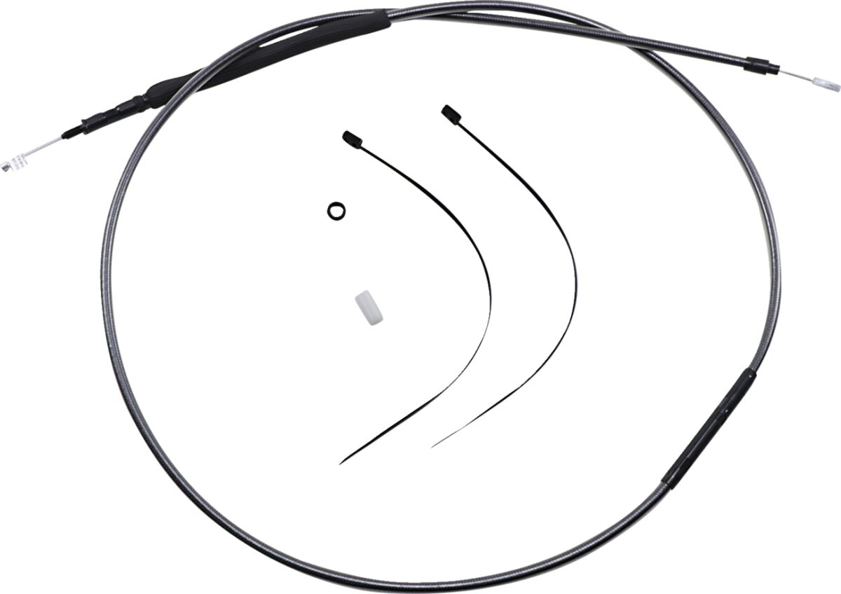 CLUTCH CABLE TWO-PIECE BLACK PEARL CHROME BLACK/CLEAR