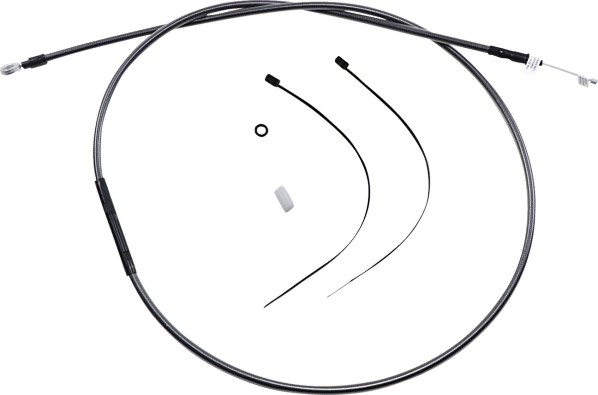 CLUTCH CABLE TWO-PIECE BLACK PEARL CHROME BLACK/CLEAR