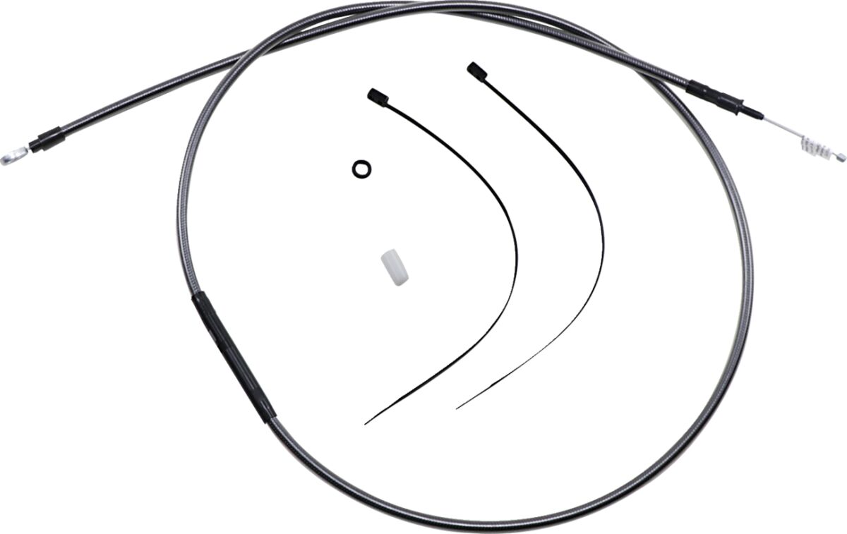 CLUTCH CABLE TWO-PIECE BLACK PEARL CHROME BLACK/CLEAR