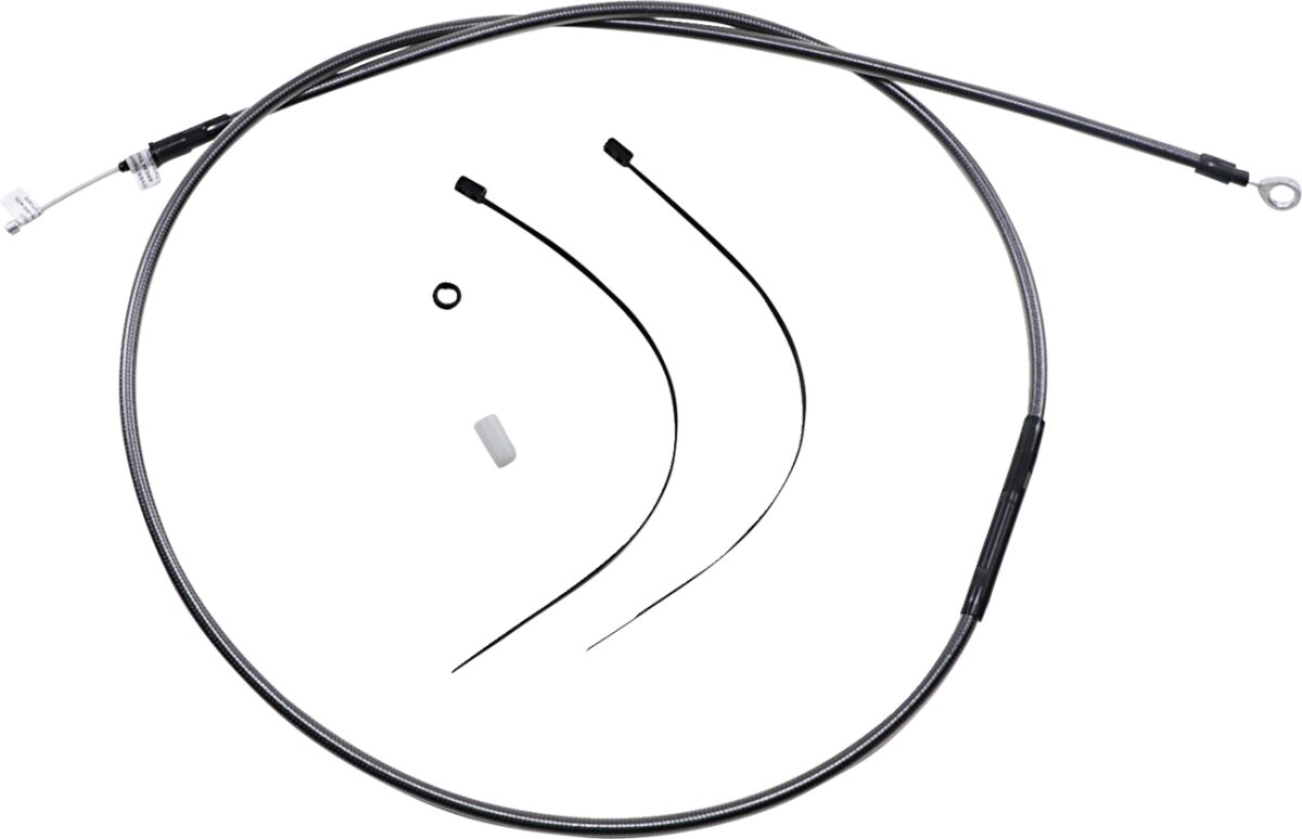 CLUTCH CABLE TWO-PIECE BLACK PEARL CHROME BLACK/CLEAR