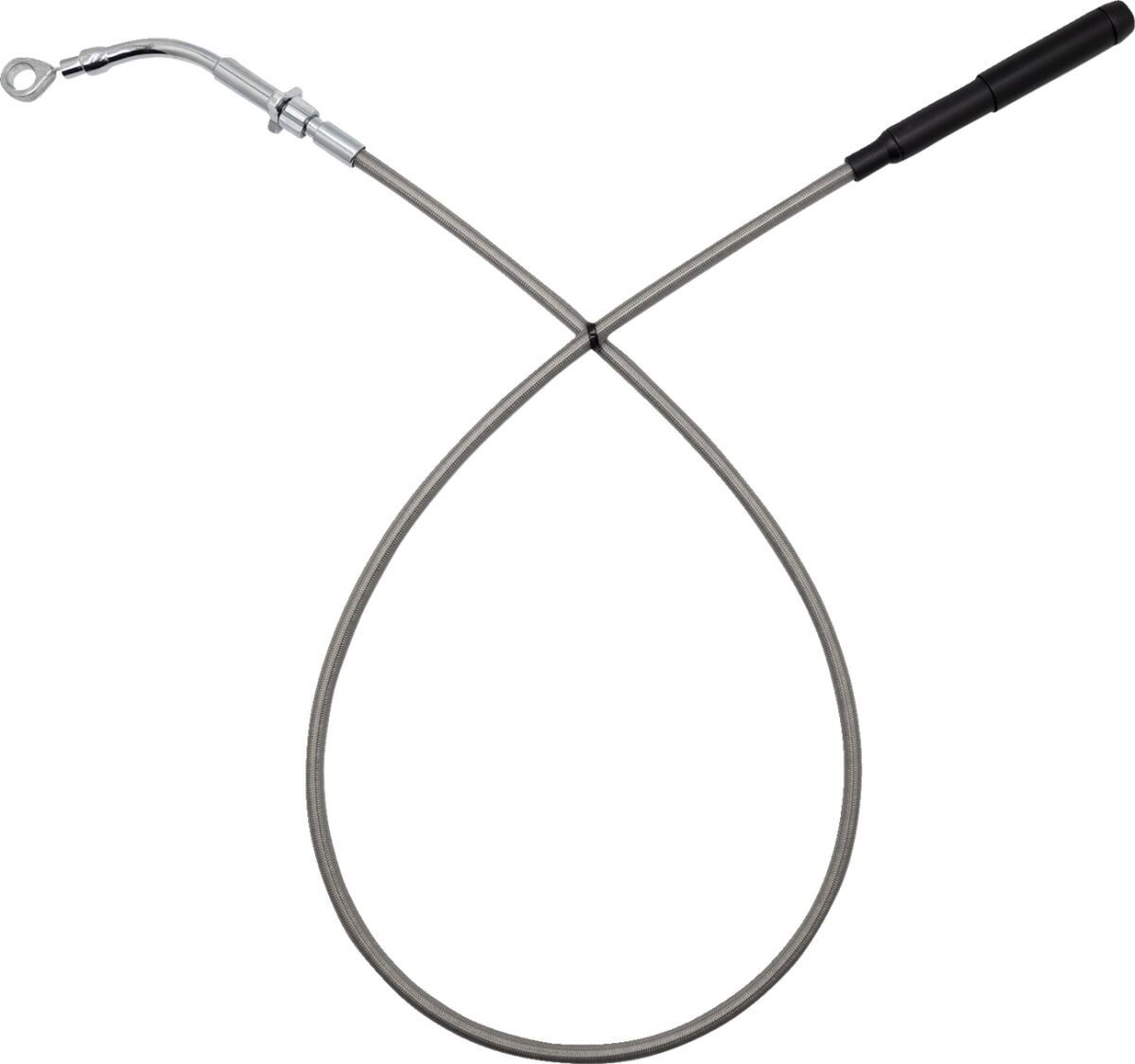 EZ Install Upper Clutch Cable - FLH/FLT - Stock - Braided Stainless Steel
