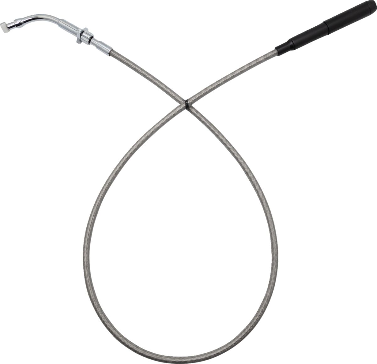 EZ Install Upper Clutch Cable - FLHX/FLTR - +4" - Braided Stainless Steel