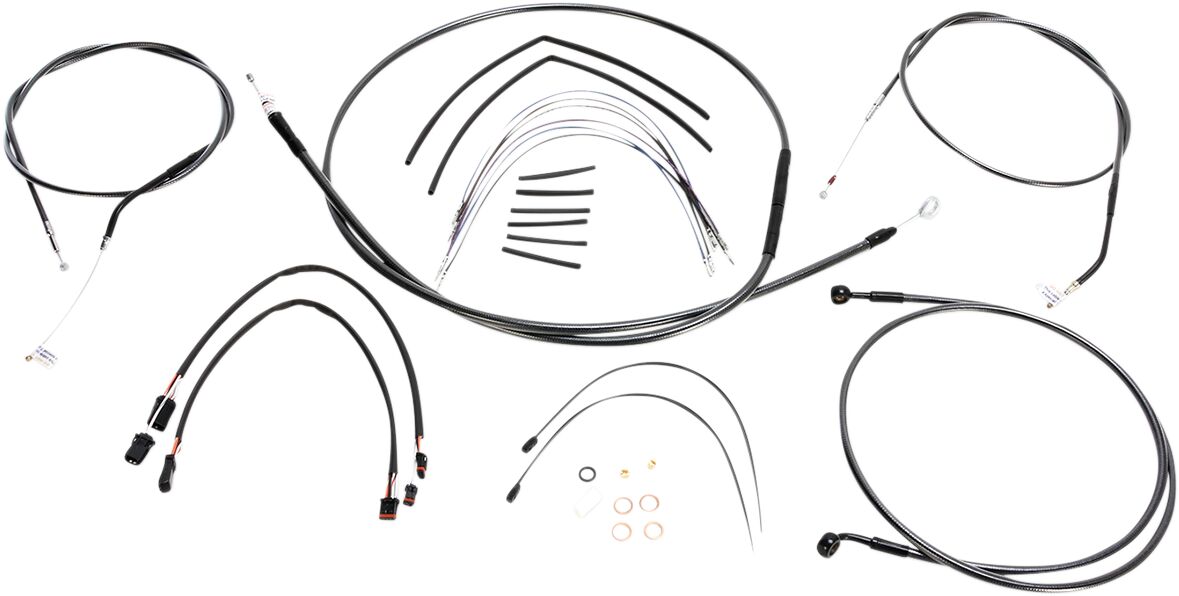 CONTROL CABLE KIT SPORTSTER CHROME BLACK