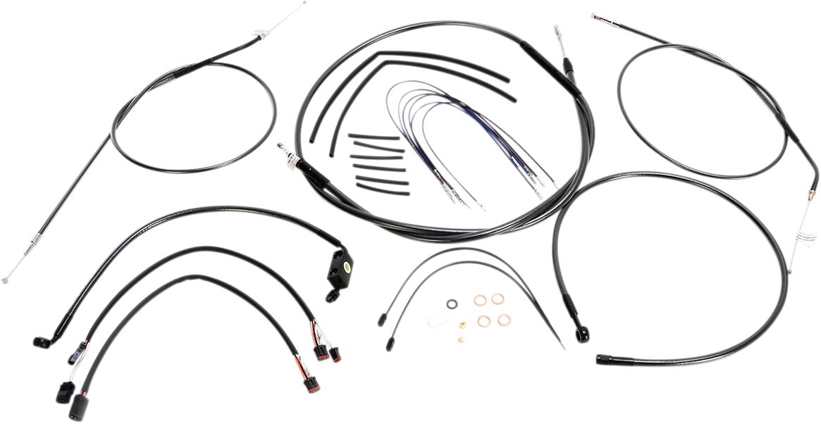CONTROL CABLE KIT SPORTSTER CHROME BLACK