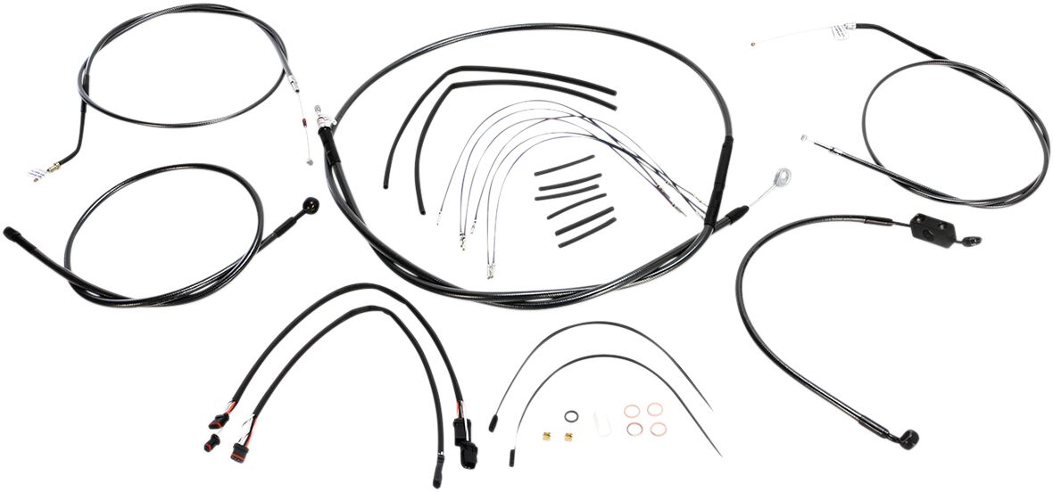 CONTROL CABLE KIT SPORTSTER CHROME BLACK