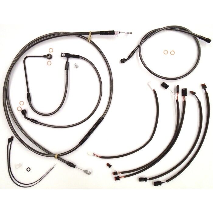 HANDLEBAR INSTALLATION KIT DESIGNER BLACK PEARL CHROME BLACK/CLEAR