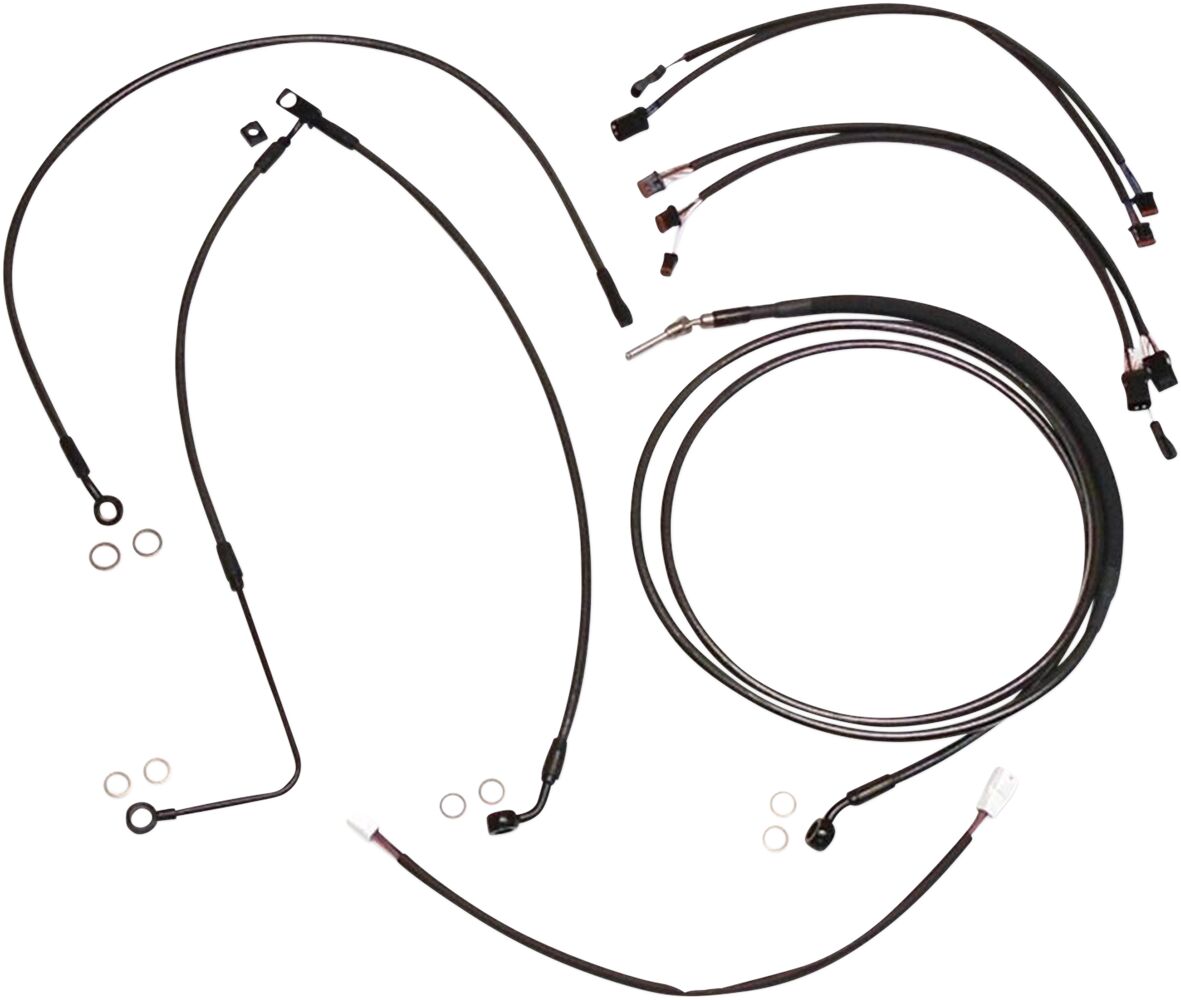 HANDLEBAR INSTALLATION KIT DESIGNER BLACK PEARL CHROME BLACK/CLEAR