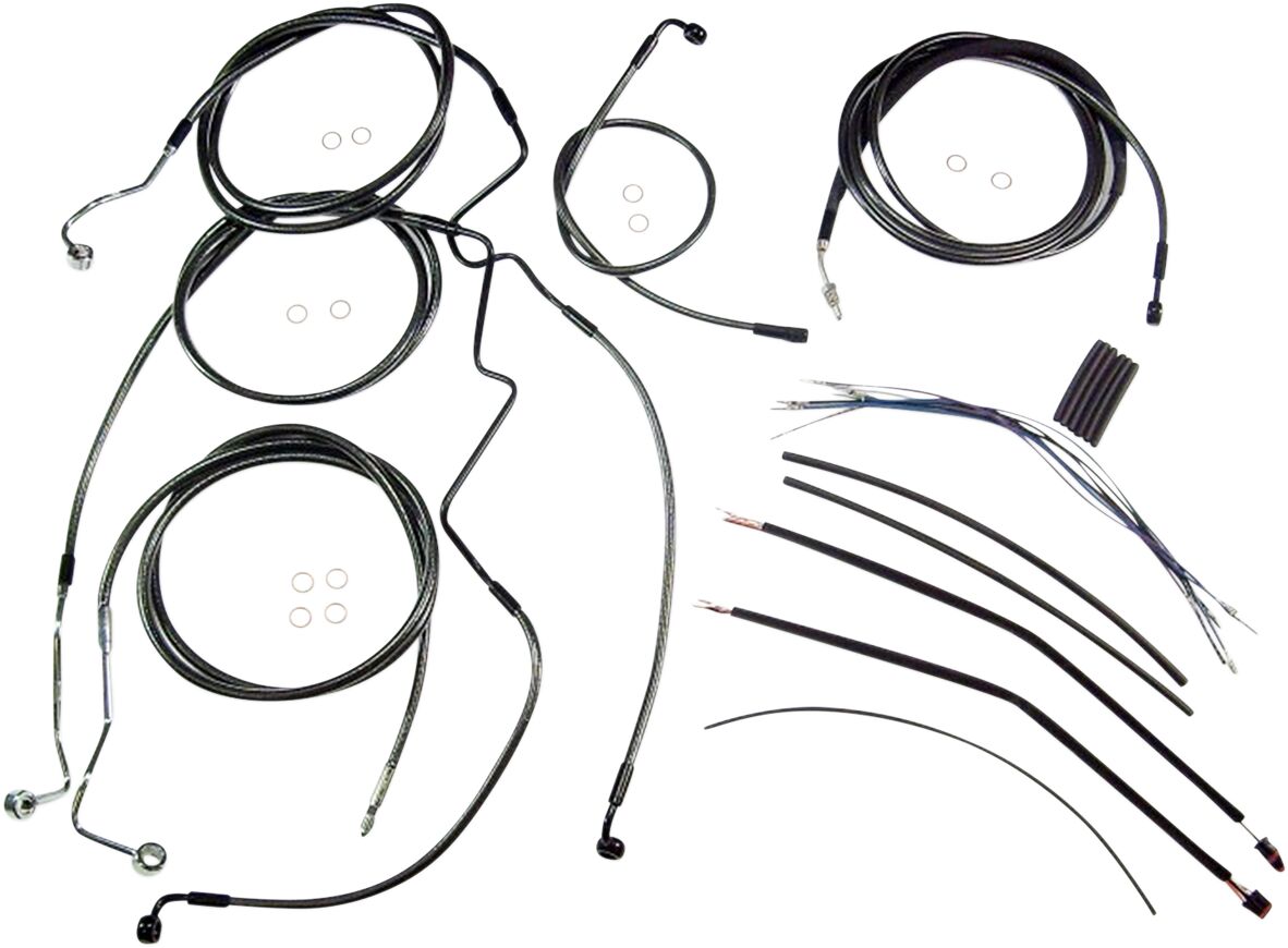 HANDLEBAR INSTALLATION KIT DESIGNER BLACK PEARL CHROME BLACK/CLEAR