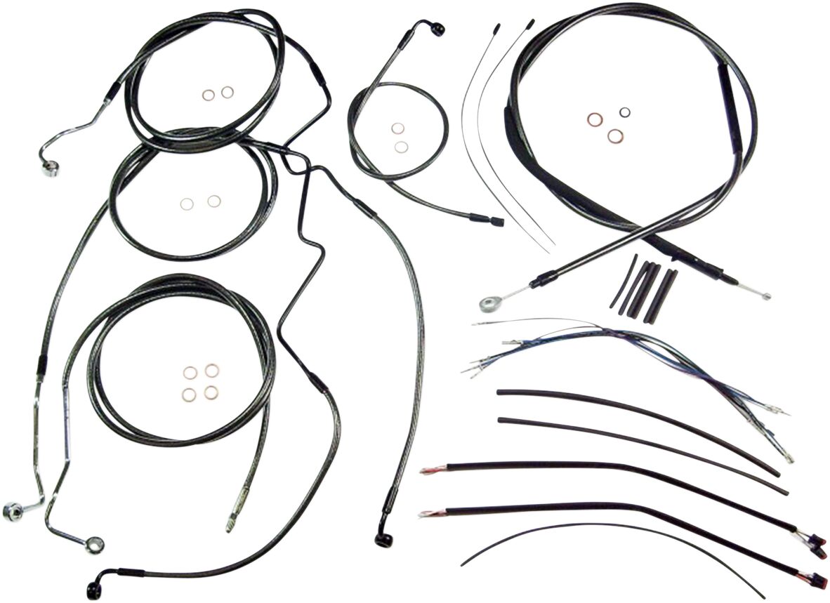 HANDLEBAR INSTALLATION KIT DESIGNER BLACK PEARL CHROME BLACK/CLEAR