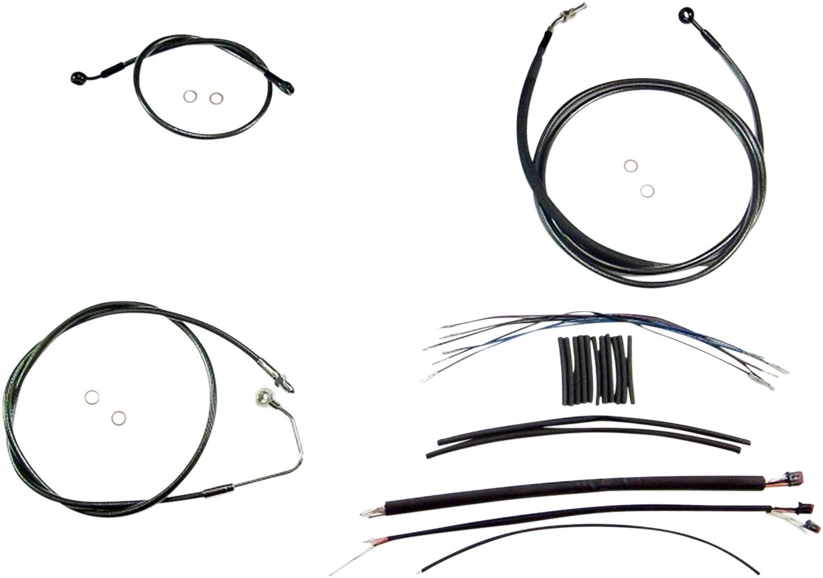 HANDLEBAR INSTALLATION KIT DESIGNER BLACK PEARL CHROME BLACK/CLEAR