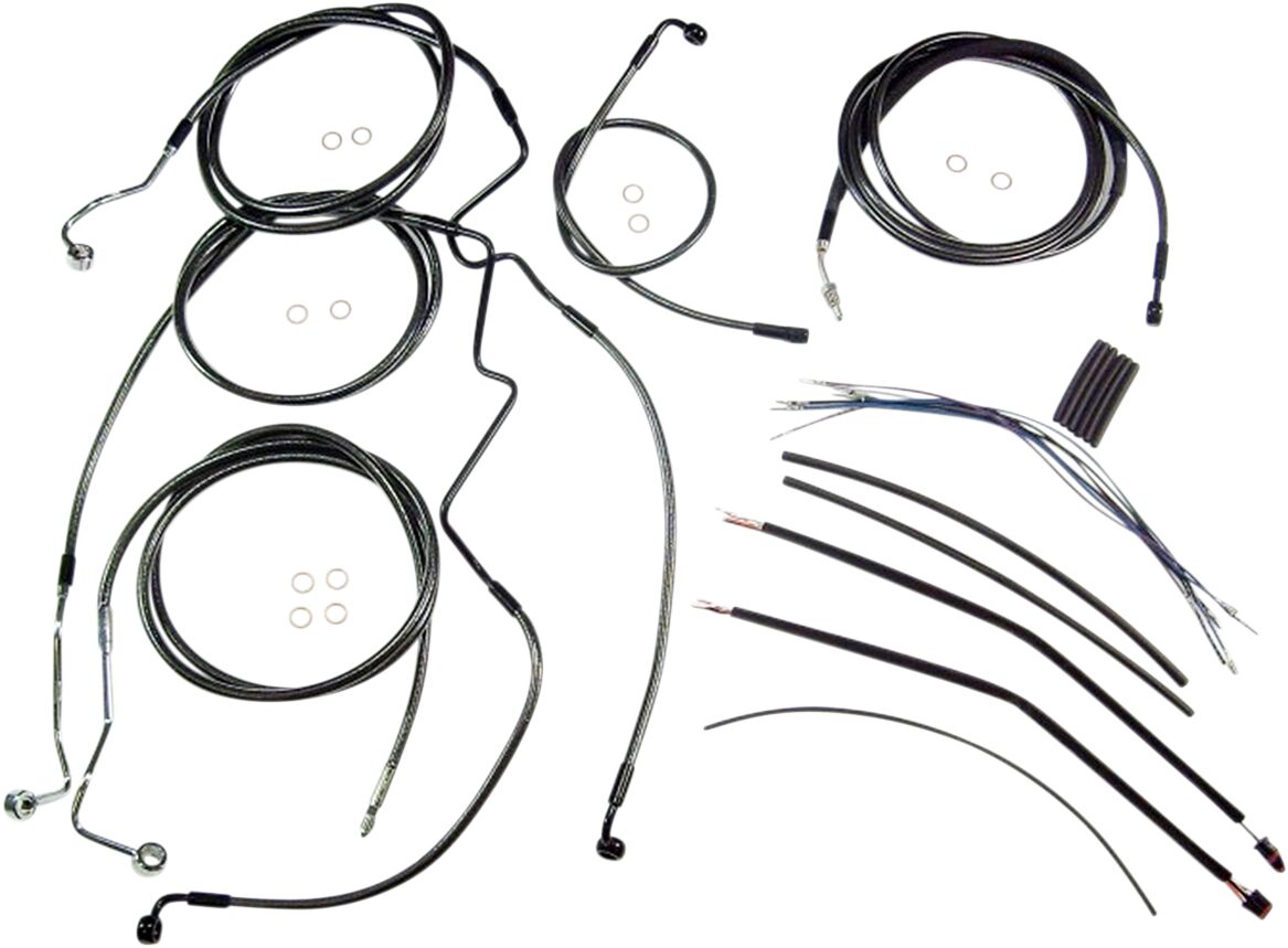 HANDLEBAR INSTALLATION KIT DESIGNER BLACK PEARL CHROME BLACK/CLEAR