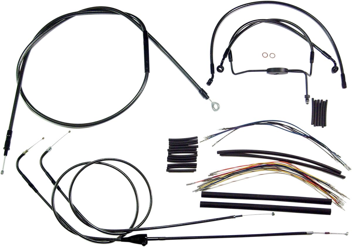 HANDLEBAR INSTALLATION KIT DESIGNER BLACK PEARL CHROME BLACK/CLEAR