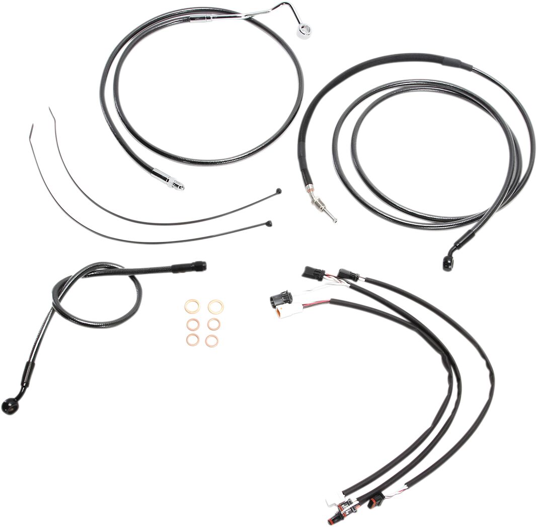 HANDLEBAR INSTALLATION KIT DESIGNER BLACK PEARL CHROME BLACK/CLEAR