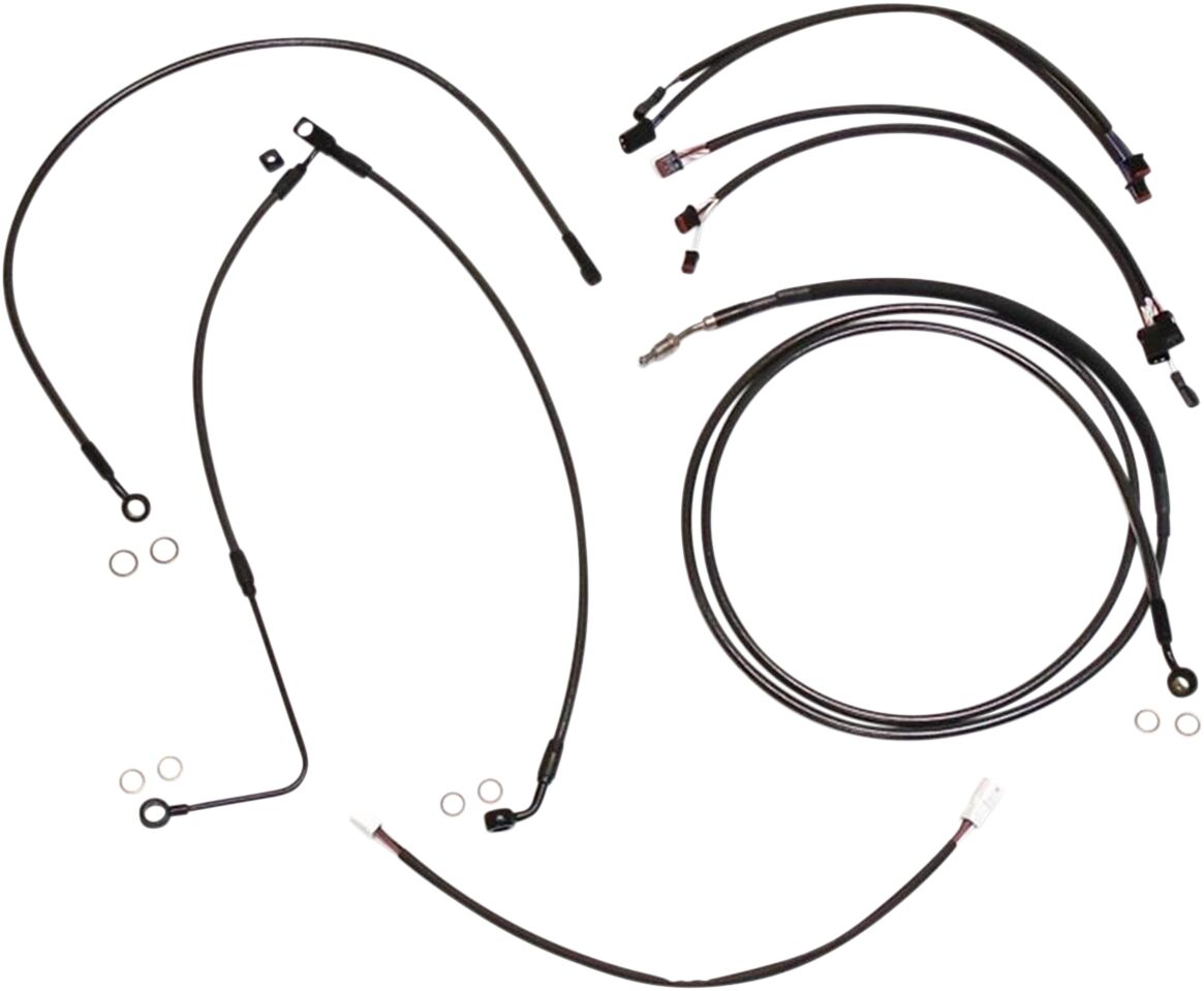 HANDLEBAR INSTALLATION KIT DESIGNER BLACK PEARL CHROME BLACK/CLEAR