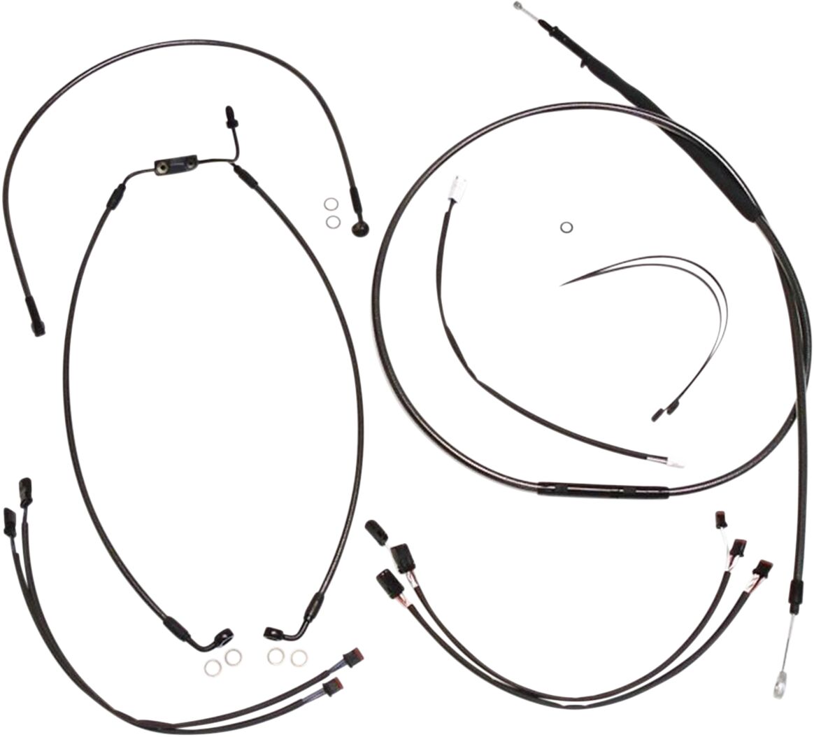 HANDLEBAR INSTALLATION KIT DESIGNER BLACK PEARL CHROME BLACK/CLEAR