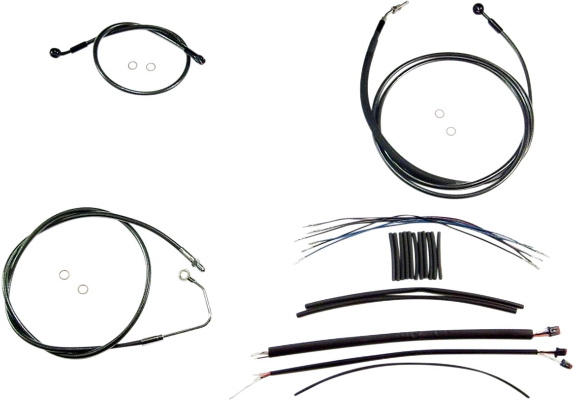 HANDLEBAR INSTALLATION KIT DESIGNER BLACK PEARL CHROME BLACK/CLEAR