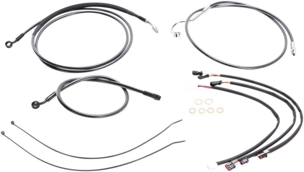 HANDLEBAR INSTALLATION KIT DESIGNER BLACK PEARL CHROME BLACK/CLEAR
