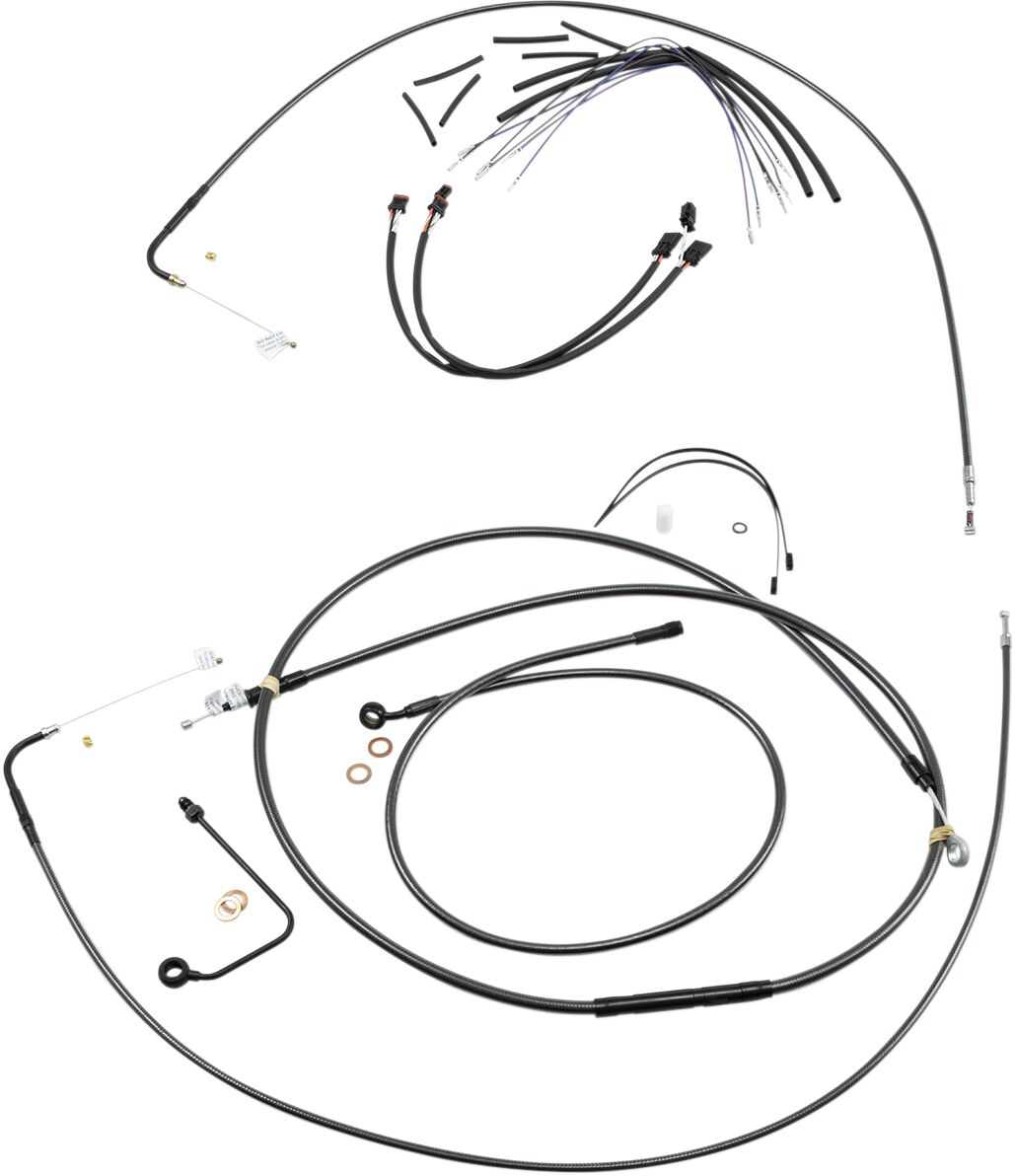 HANDLEBAR INSTALLATION KIT DESIGNER BLACK PEARL CHROME BLACK/CLEAR
