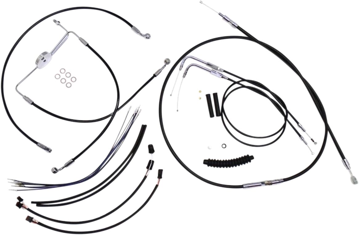 CONTROL CABLE KIT HANDLEBAR XR OE STYLE BLACK