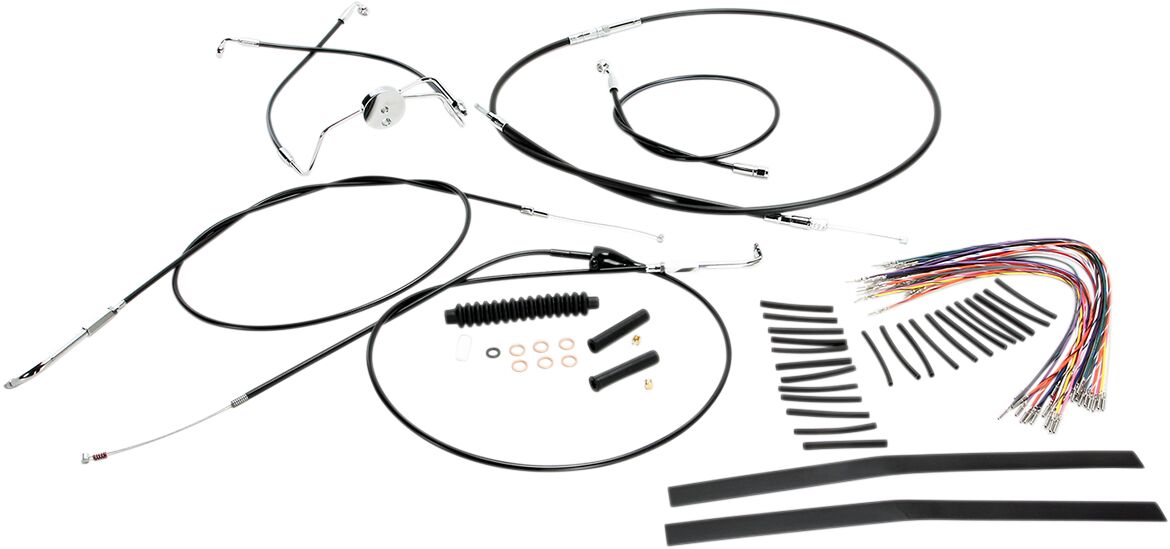 CONTROL CABLE KIT HANDLEBAR XR OE STYLE NON-ABS BLACK