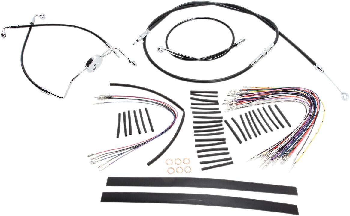 CONTROL CABLE KIT HANDLEBAR XR OE STYLE NON-ABS BLACK